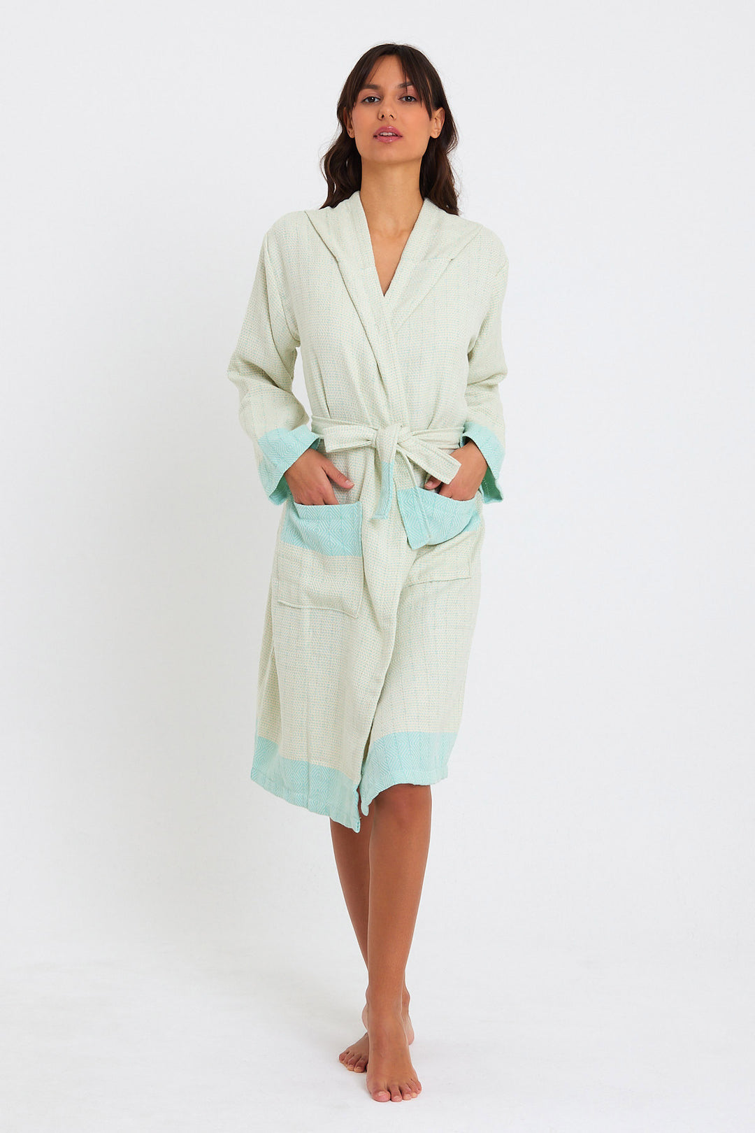 Tuval Bathrobe | Sauna Bathrobe - madeathand.com