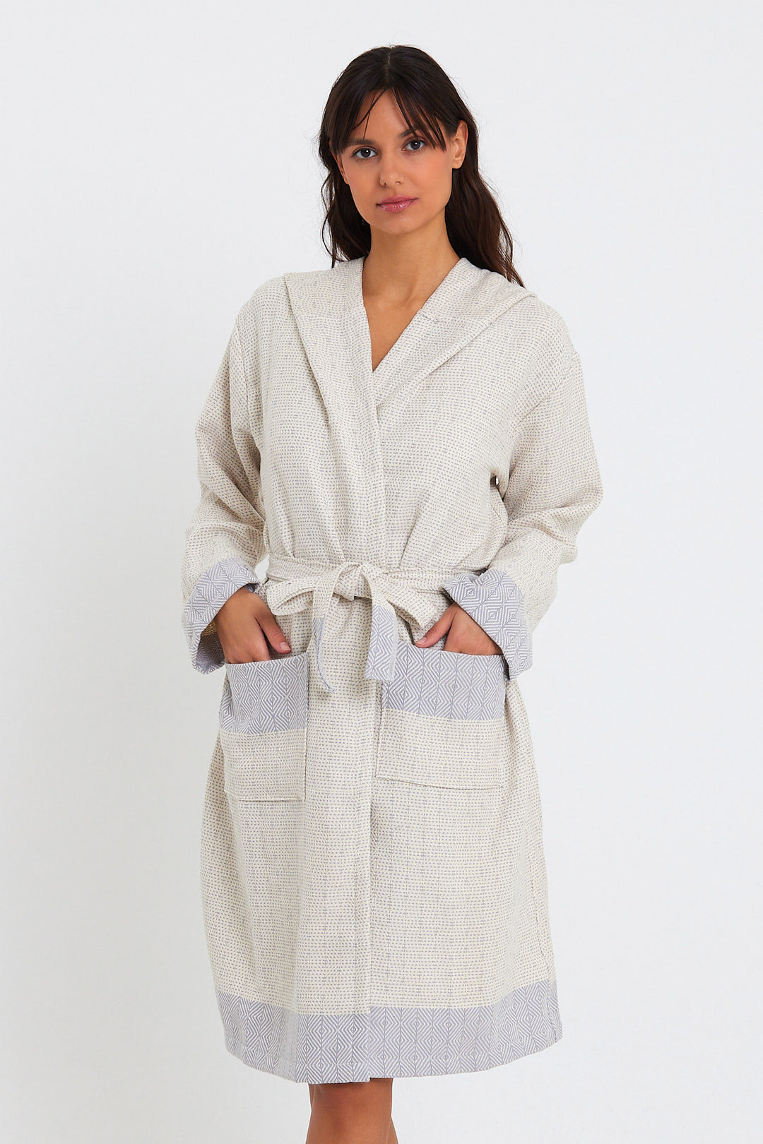 Tuval Bathrobe - Sauna Bathrobe | madeathand.com