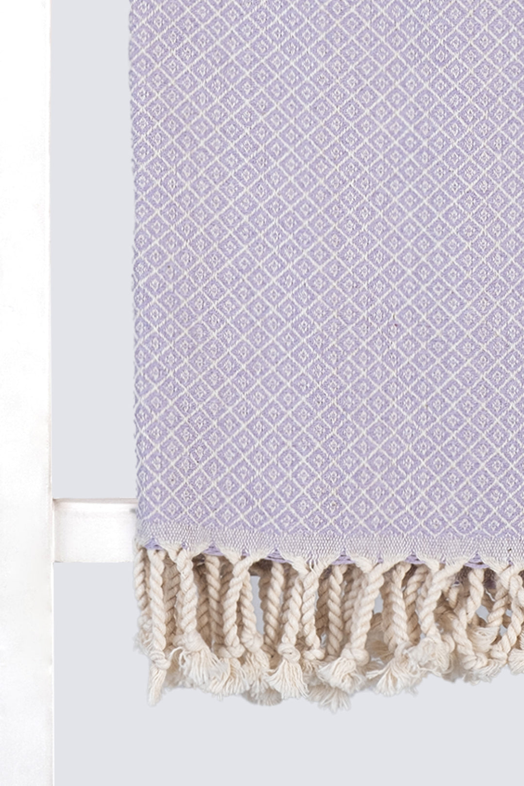 LIDA TURKISH TOWEL - BEACH TOWEL-  HAMMAM TOWEL  -  LILAC- MADEATHAND.COM
