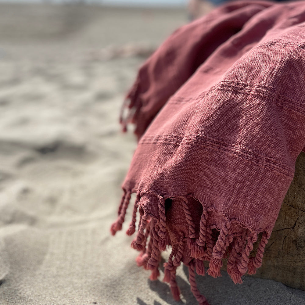 Stone Washed Pestemal Turkish Towel - madeathand.nl