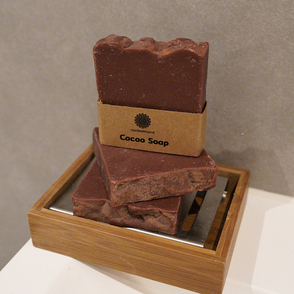 Goat Hair Bath Glove with  Cacao Soap