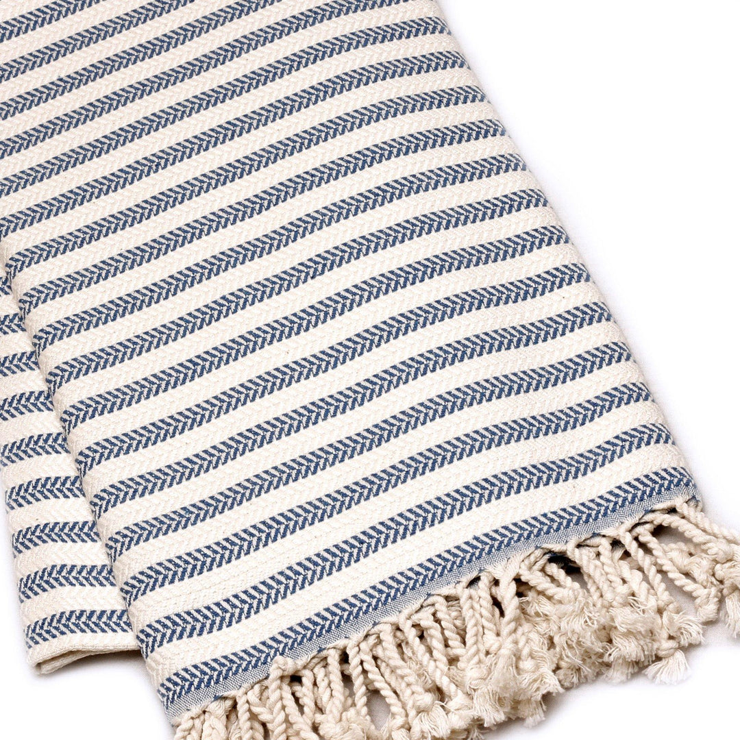 Duocolor Herringbone Turkish Towel - madeathand.nl