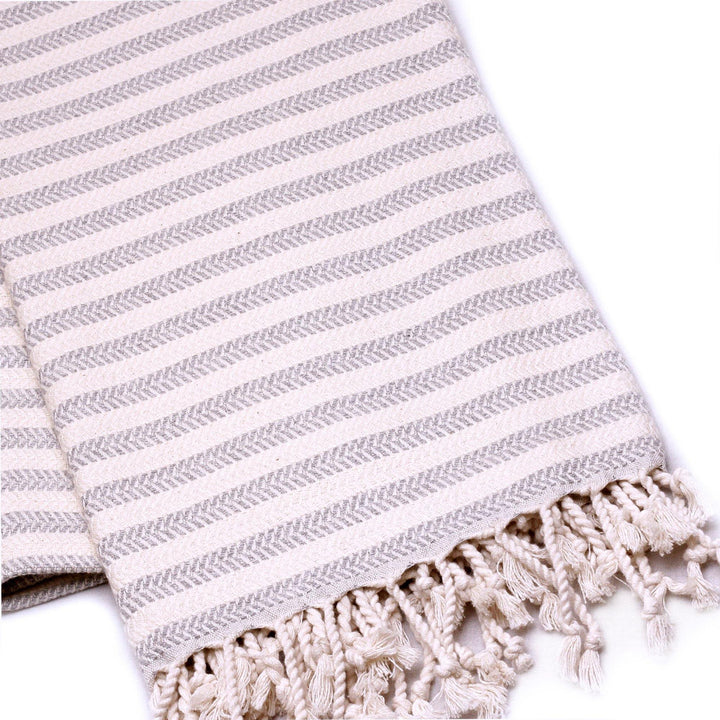 Duocolor Herringbone Turkish Towel - madeathand.nl
