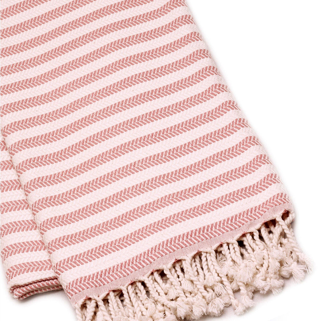 Duocolor Herringbone Turkish Towel - madeathand.nl