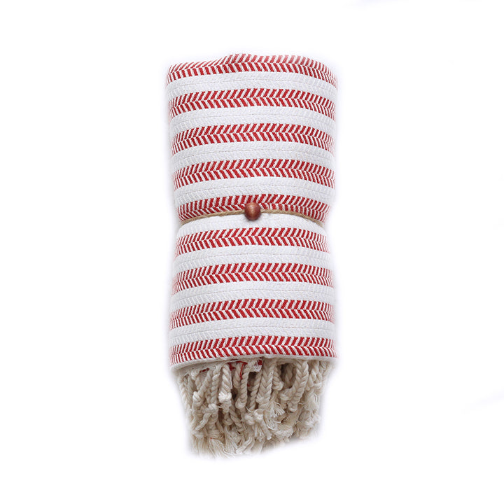 Duocolor Herringbone Turkish Towel - madeathand.nl