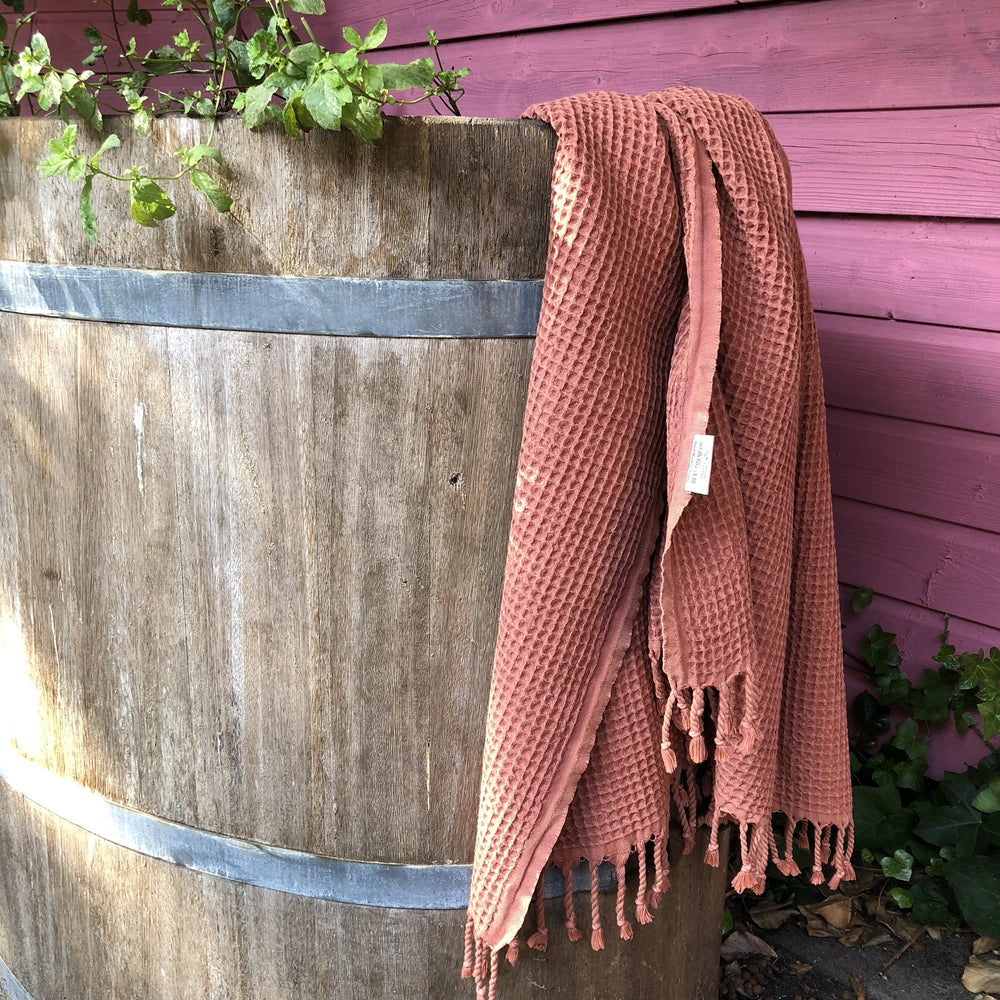 Waffle Stone Washed Pestemal Turkish Towel  - madeathand.com92