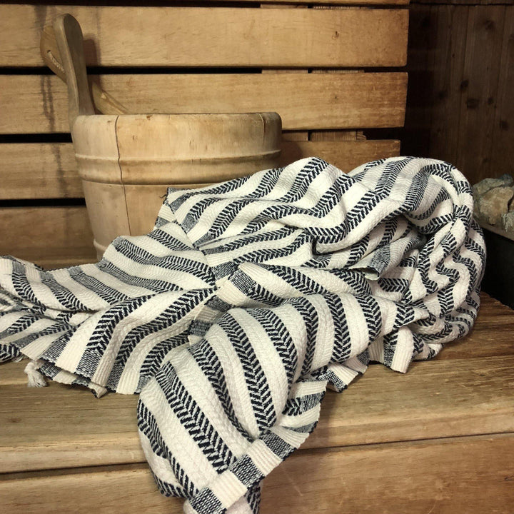 Duocolor Herringbone Turkish Towel - madeathand.nl