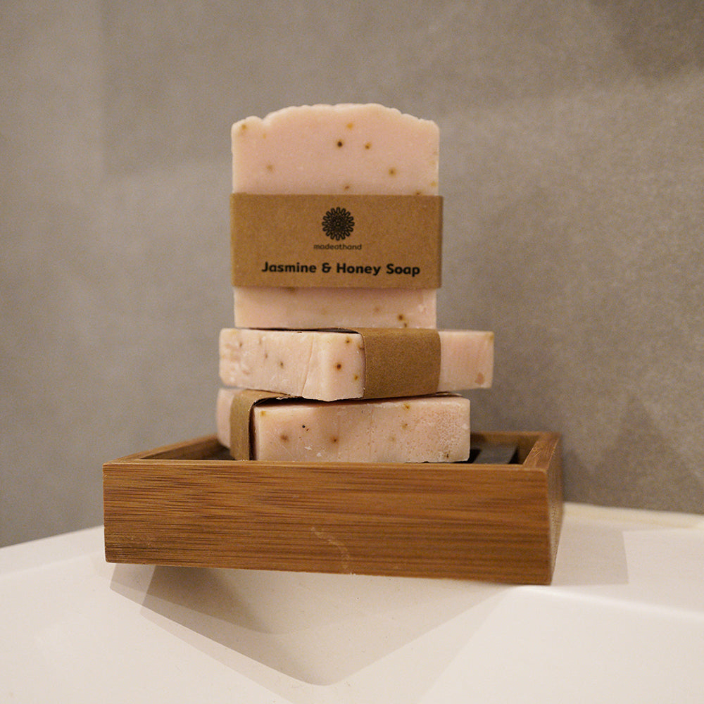Goat Hair Bath Glove with Jasmine & Honey Soap