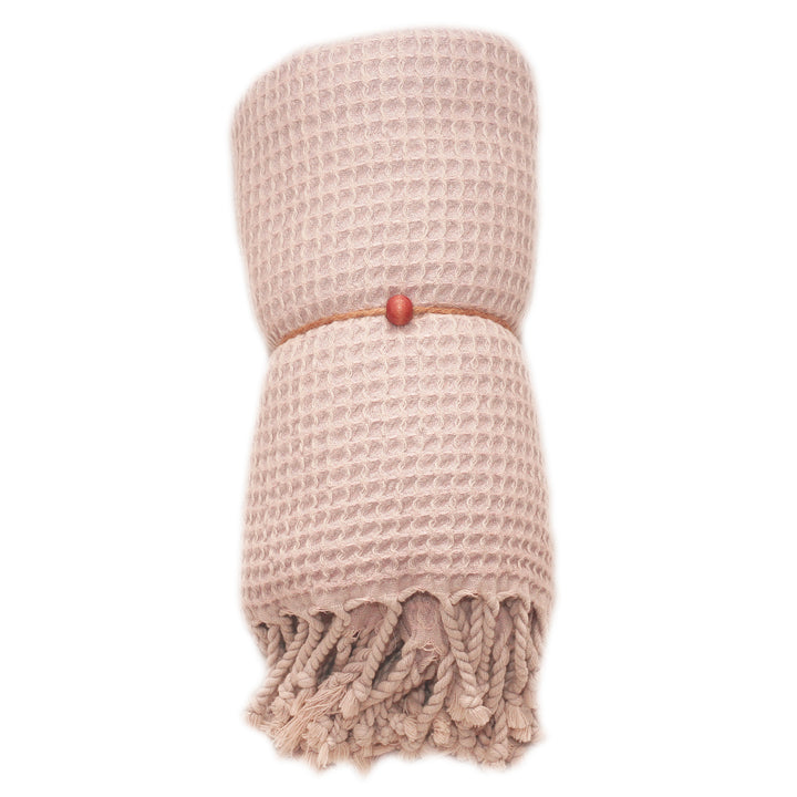 Waffle Stone Washed Pestemal Turkish Towel  - madeathand.com