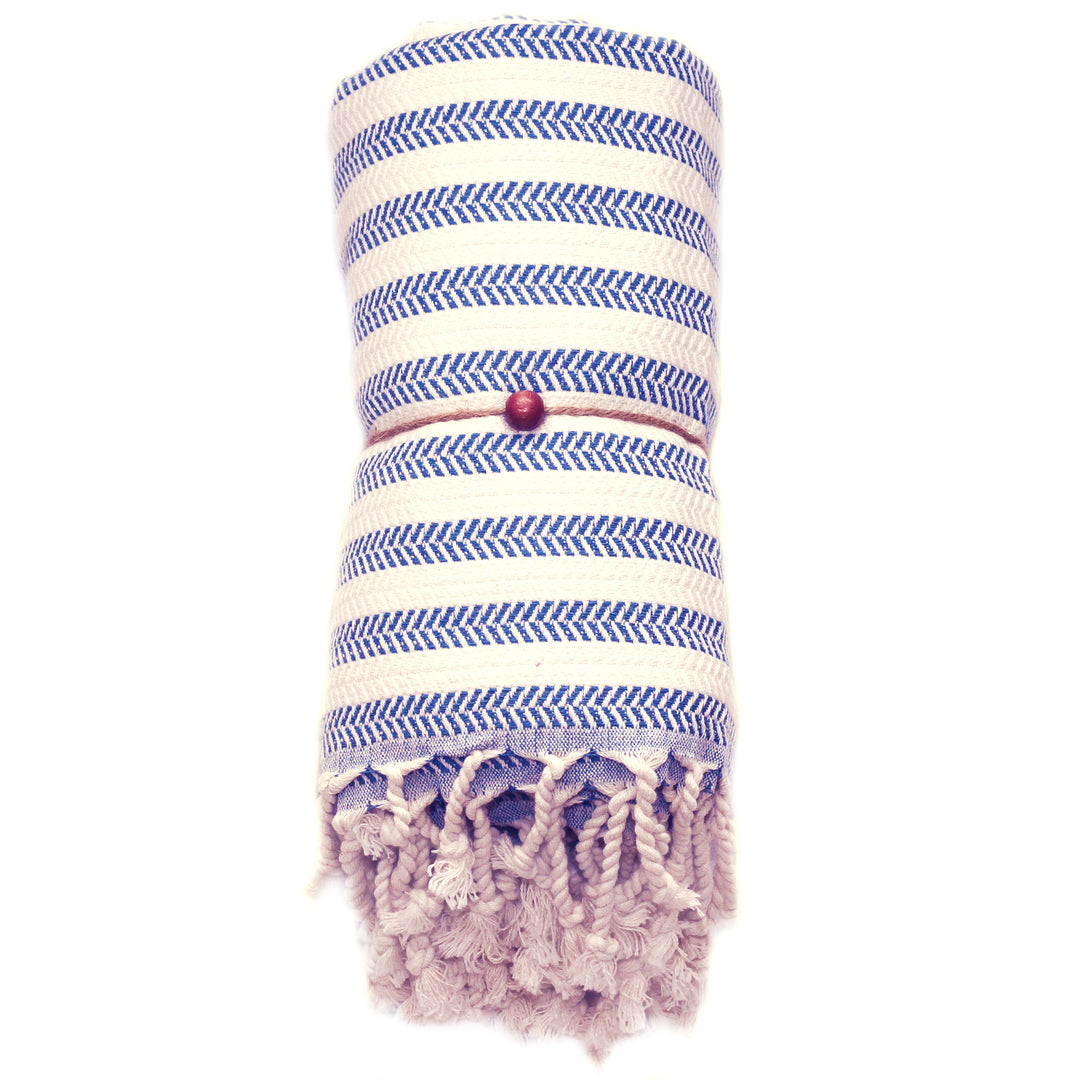 Duocolor Herringbone Turkish Towel - madeathand.nl