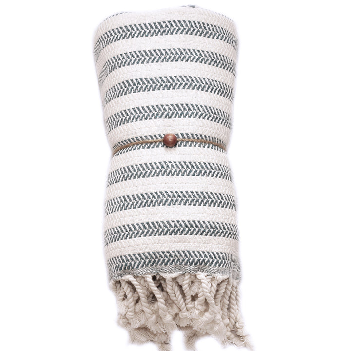 Duocolor Herringbone Turkish Towel - madeathand.nl