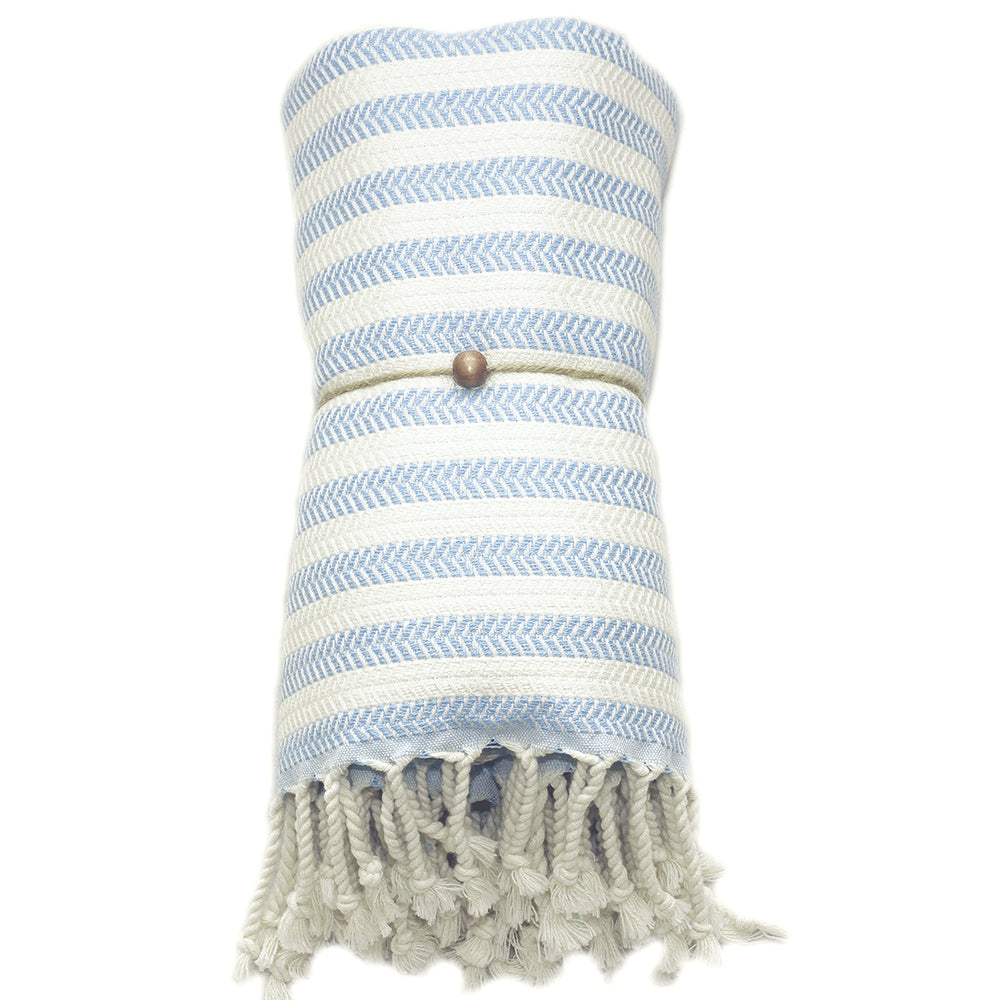 Duocolor Herringbone Turkish Towel - madeathand.nl