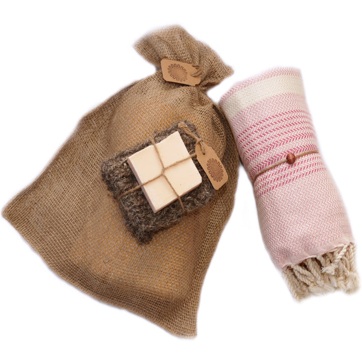 Sauna & Spa Set - Tricolor Pink - madeathand.nl