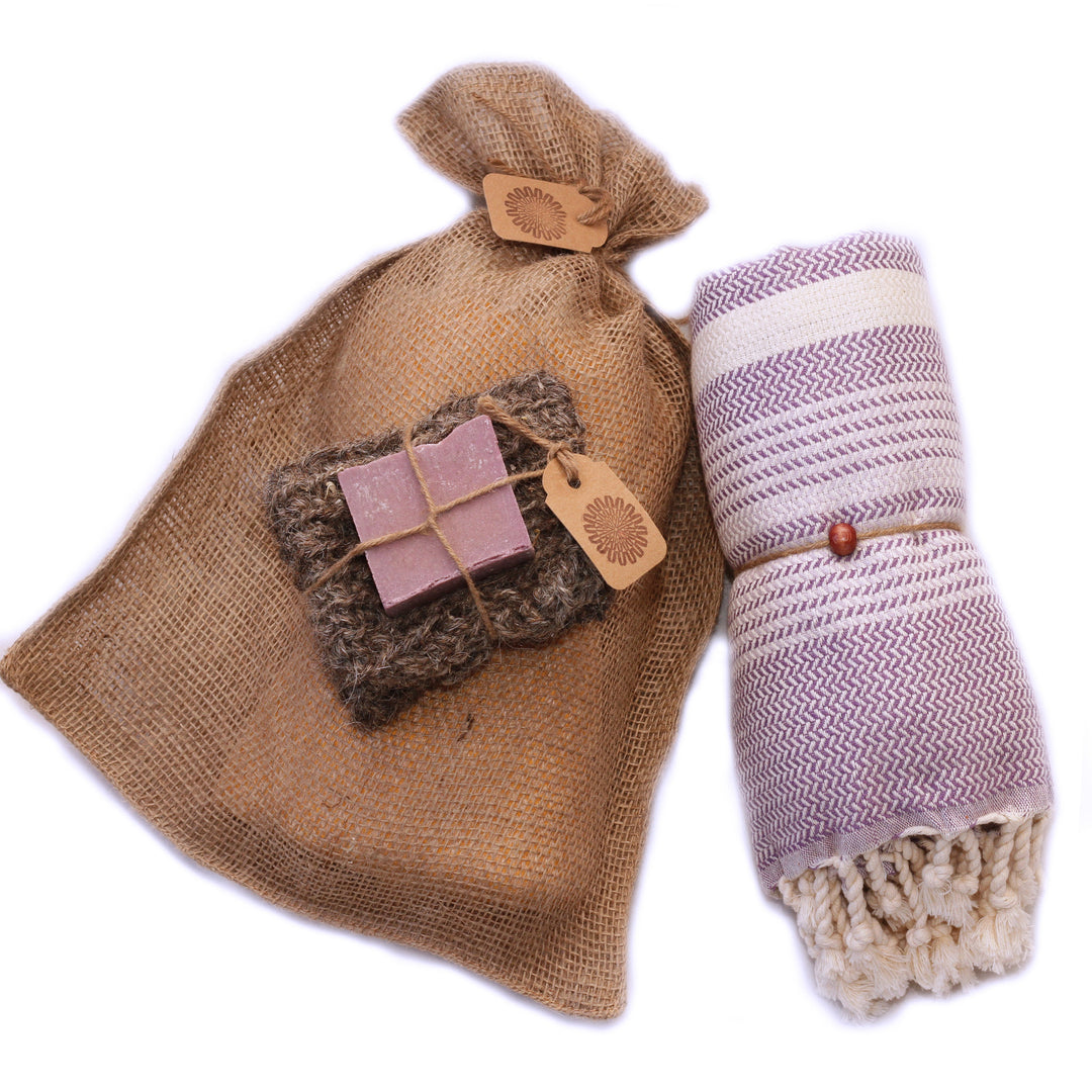 Sauna & Spa Set -  Tricolor Purple - madeathand.nl