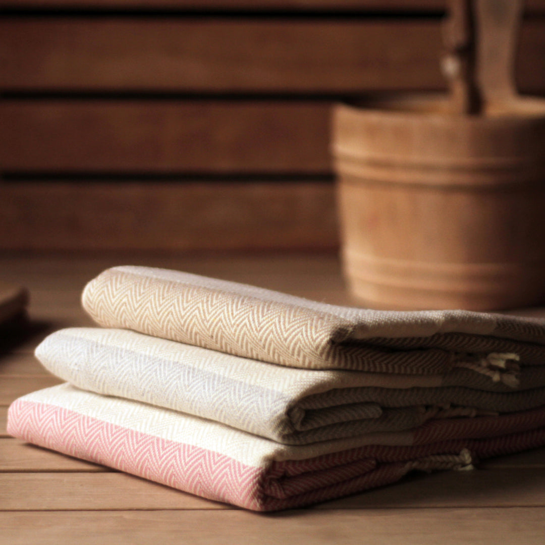 Herringbone Hamamdoek Turkish Towel - madeathand.nl