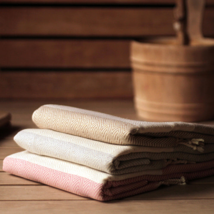 Herringbone Hamamdoek Turkish Towel - madeathand.nl