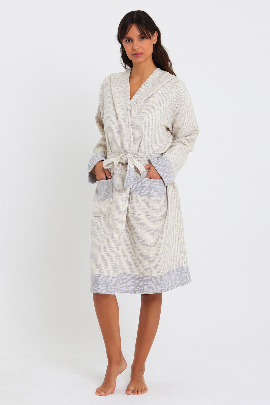 Tuval Bathrobe - Sauna Bathrobe | madeathand.com