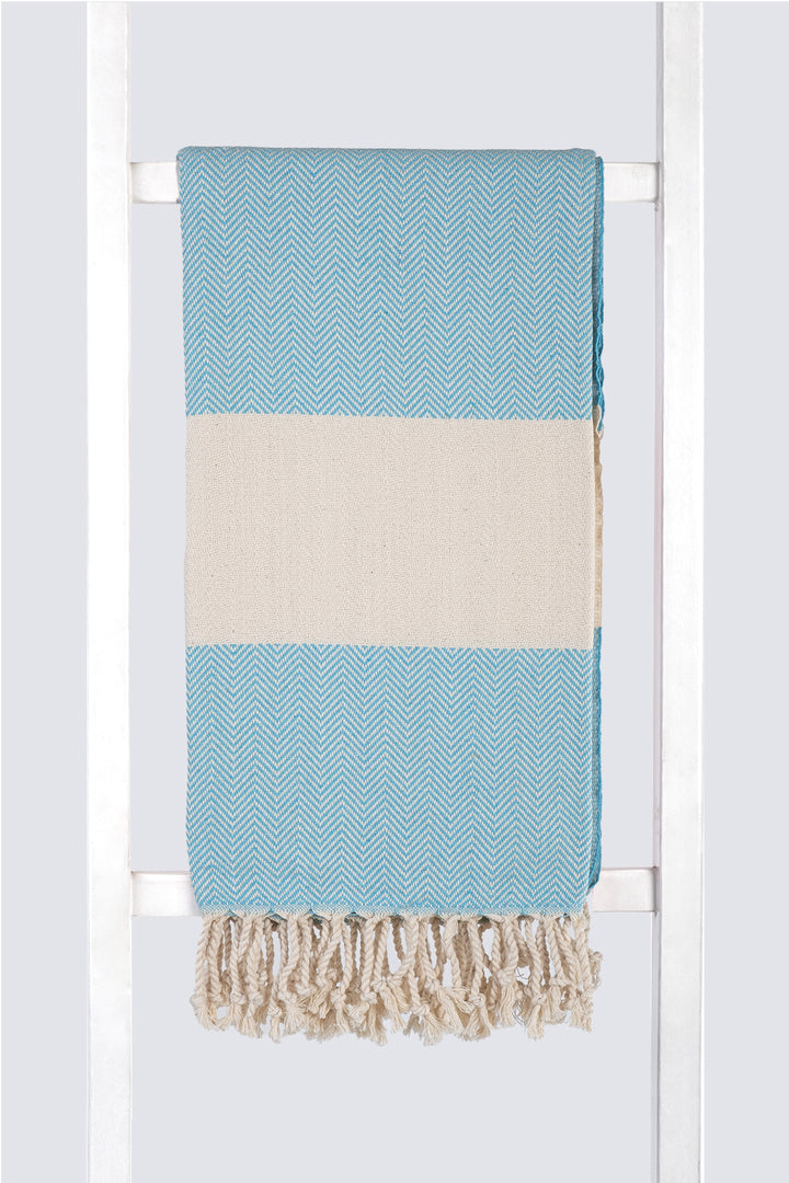 Herringbone Towel Turkish Towel Pestemal Hamamdoek - madeathand.nl