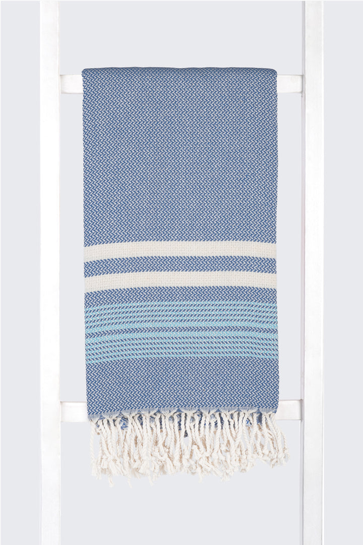 Tricolor Herringbone  Pestemal Hammam Towel - madeathand.nl