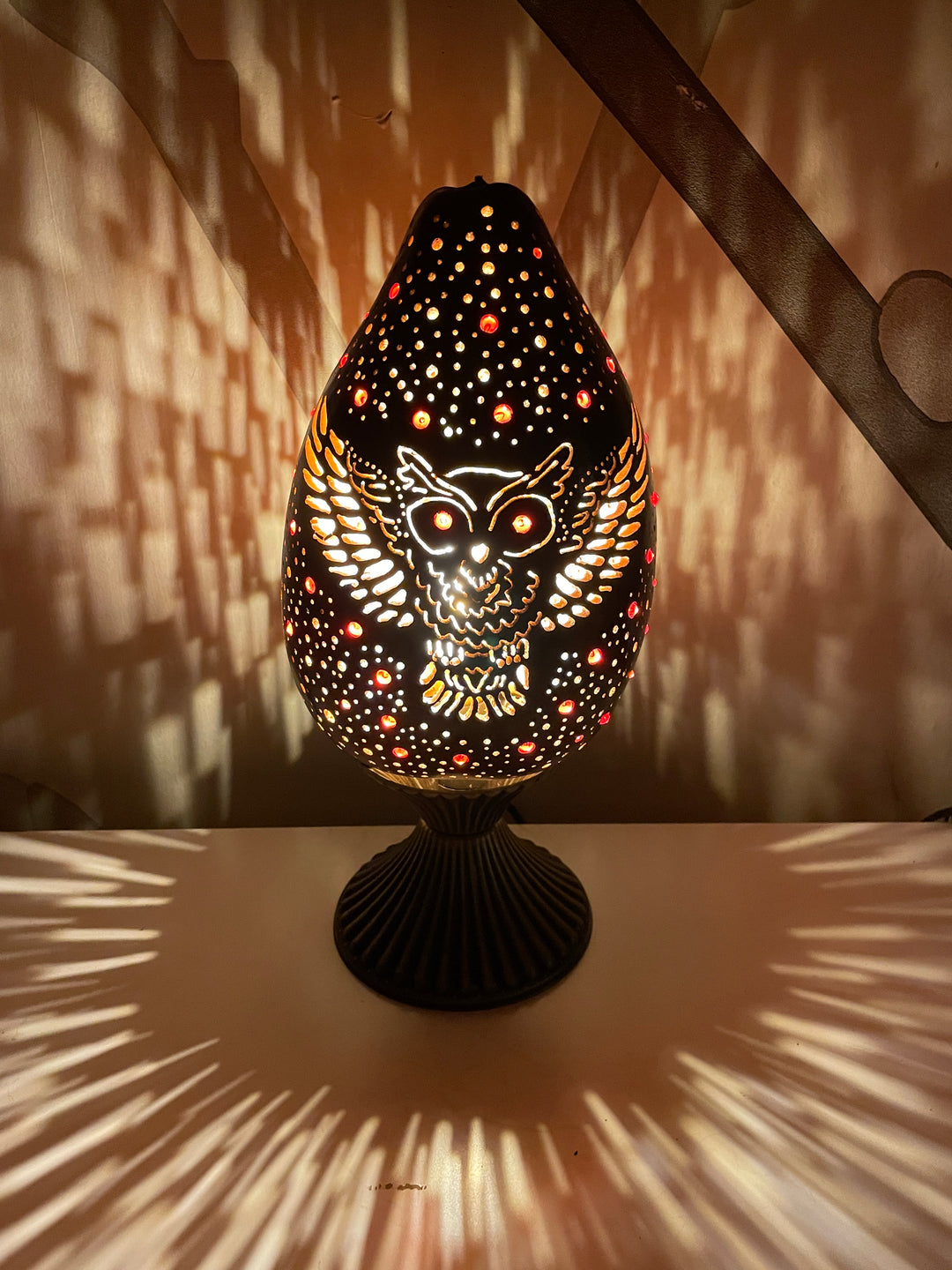 Gourd Lamp - Night Lamp - Ambient Light - Lamp Shade - Light Object - Owl