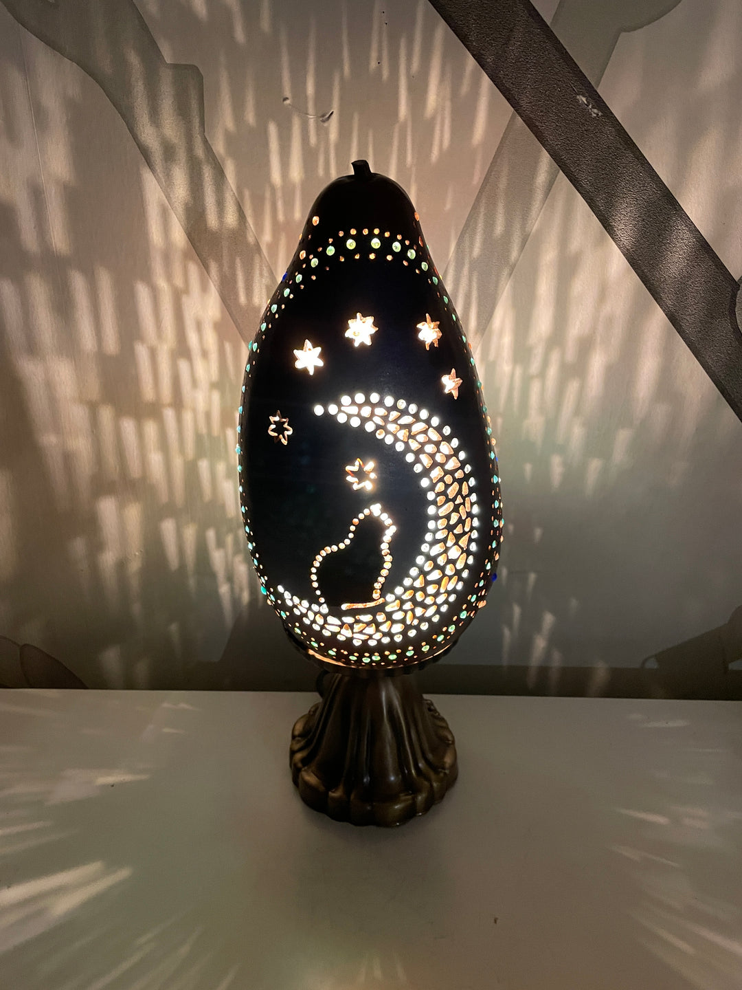 Gourd Lamp - Cat & The Moon 3