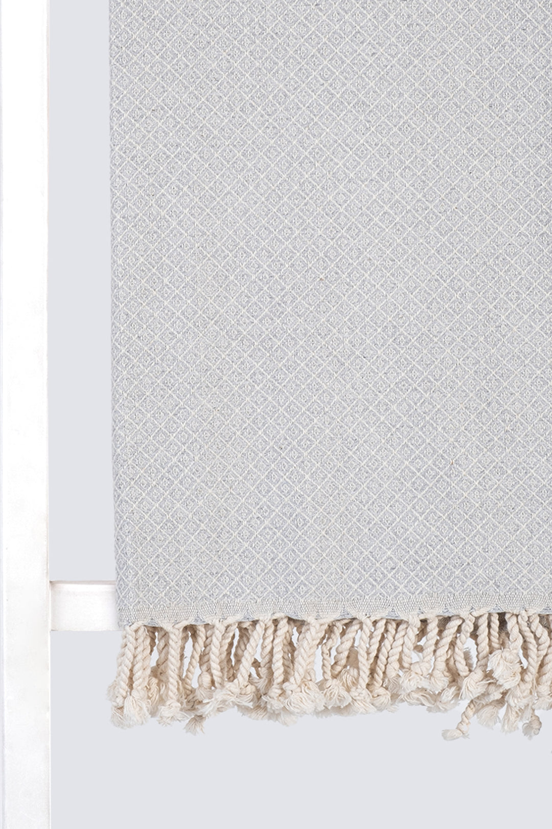 LIDA TURKISH TOWEL - BEACH TOWEL-  HAMMAM TOWEL  -  GRAY - MADEATHAND.COM