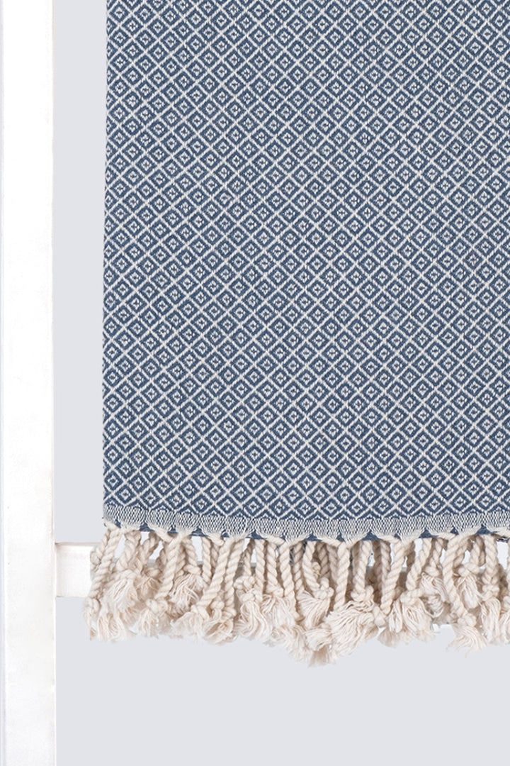 LIDA TURKISH TOWEL - BEACH TOWEL-  HAMMAM TOWEL  -  PETROL - MADEATHAND.COM
