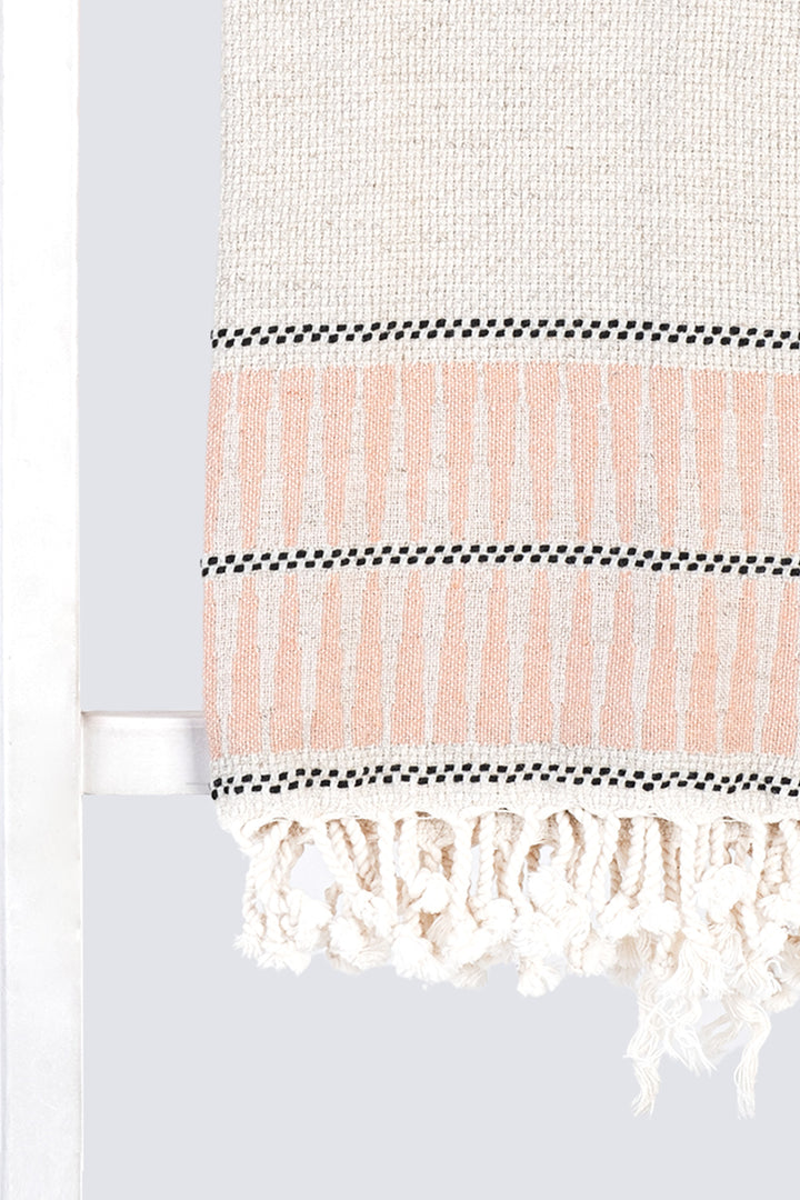 LOVENLINEN_PEACH-TURKISH TOWEL - HAMMAM TOWEL - BEACH TOWEL - HAMAMDOEK -MADEATHAND.COM