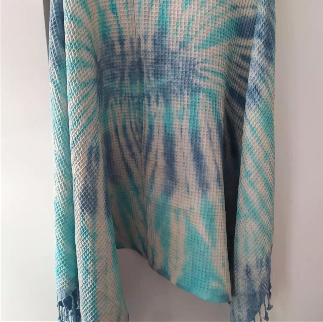Waffle Tie Die Stone Washed Turkish Towel - madeathand.com