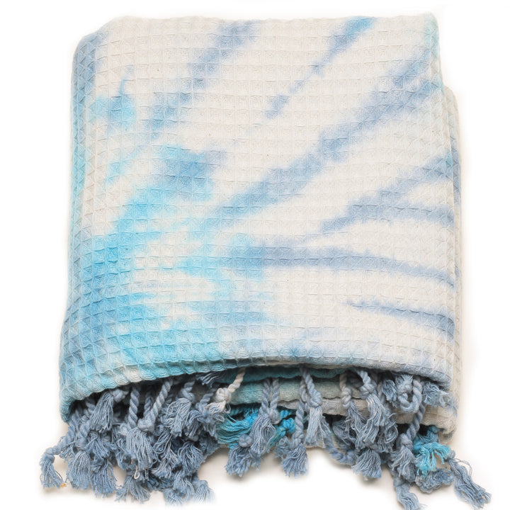 Waffle Tie Die Stone Washed Turkish Towel - madeathand.com
