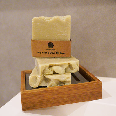 Goat Hair Bath Glove with Bay Leaf & Olive Oil Soap