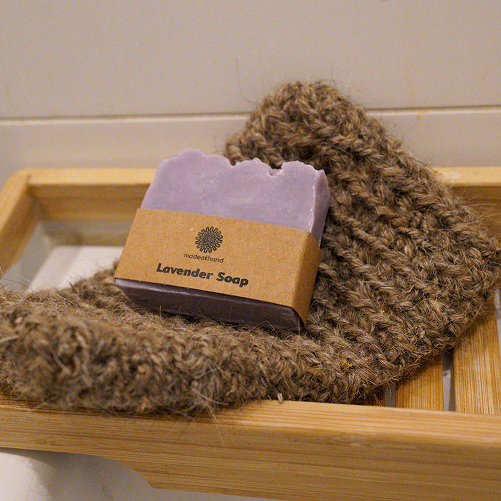 Goat Hair Bath Glove with Lavender Soap